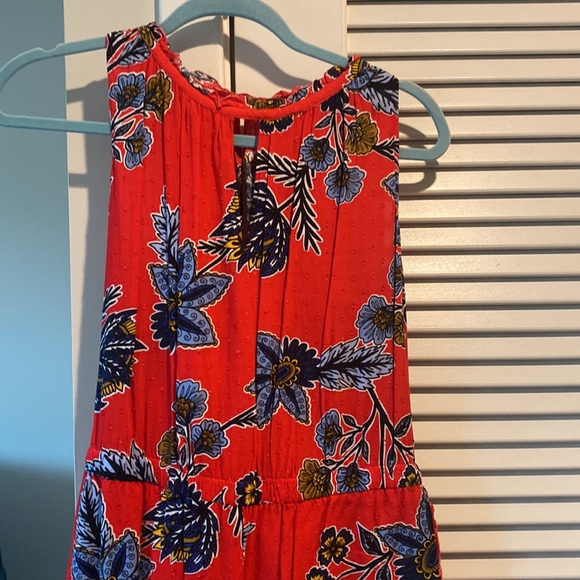 LOFT floral red romper - Picture 3 of 4